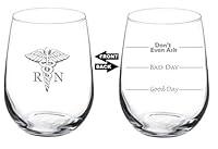 Algopix Similar Product 4 - 17 oz Stemless Wine Glass Funny Two
