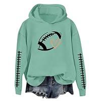 Algopix Similar Product 9 - Game Day Hooded Sweatshirt Women Heart