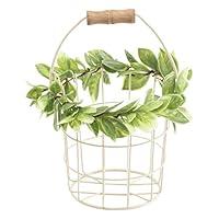 Algopix Similar Product 14 - Ivory Flower Girl Basket  Metal