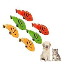 Algopix Similar Product 1 - QITELL Plastic WindUp Wiggle Fish Toys