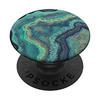 Algopix Similar Product 2 - Teal Aqua Blue Gold Resin Geode Agate