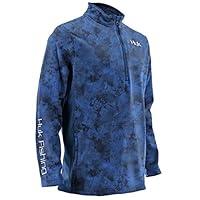 Algopix Similar Product 15 - HUK Tidewater Camo 14 Zip Dark Blue