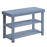 Algopix Similar Product 12 - SONGMICS Shoe Rack Bench 3Tier Bamboo