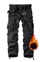 Algopix Similar Product 3 - TRGPSG Mens Fleece Lined Hiking Pants