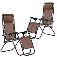 Algopix Similar Product 16 - Set of 2 Zero Gravity Chairs Lounge