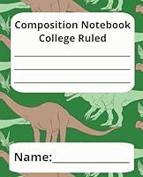 Algopix Similar Product 2 - Dinosaur themed composition notebook