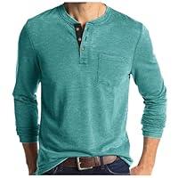 Algopix Similar Product 1 - Mens Henley Shirt Lightweight