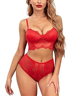 Avidlove Plus Size Lingerie Set for Women Sexy Bra and Panty Set