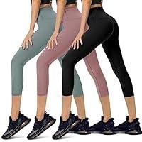 Algopix Similar Product 15 - YOLIX 3 Pack High Waisted Capri