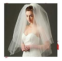 Algopix Similar Product 20 - CKKNILV Bridal Wedding Veils White