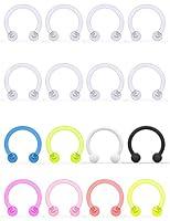 Algopix Similar Product 3 - Yaalozei 16G Clear Plastic Lip Ring