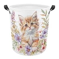 Algopix Similar Product 12 - TsyTma Cute Cat Laundry Basket Purple