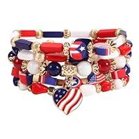 Algopix Similar Product 16 - Lonext USA American Flag Bracelet for