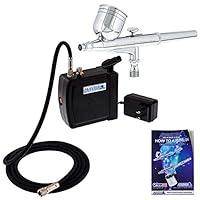 imyyds Airbrush Kit with Compressor, 32psi High Pressure Cordless Airbrush Gun, Portable Dual Action Airbrush Compressor Set, Handheld Mini
