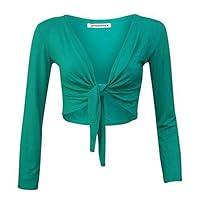 Algopix Similar Product 1 - Womens Plain Bolero Front Tie Shrug