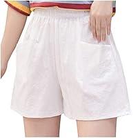 Algopix Similar Product 18 - FORUU Linen Shorts Women2020 Waist