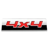 Algopix Similar Product 10 - Red Letter"4X4" Logo Metal Decal Emblem