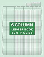 Algopix Similar Product 1 - 6 Column Ledger Book Accounting Ledger