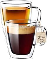 Algopix Similar Product 14 - Epar Double Wall Glass Coffee Mugs 
