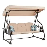 Algopix Similar Product 16 - ZZW 3Seat Outdoor Porch Swing with