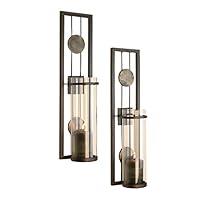 Algopix Similar Product 4 - Danya B Set of Two Wall Sconces Metal