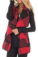 Algopix Similar Product 17 - Womens Sleeveless Vest Plaid Hem Drape