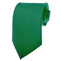 Algopix Similar Product 16 - Mens Solid Kelly Green Satin Necktie