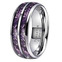 Algopix Similar Product 12 - TUTISS 8mm Tungsten Rings for Men Women