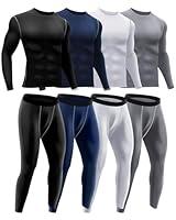 Algopix Similar Product 9 - Hicarer 4 Pcs Thermal Underwear Set for