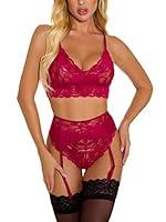 Algopix Similar Product 14 - YIKAYI Lingerie Lace Babydoll 2 Piece