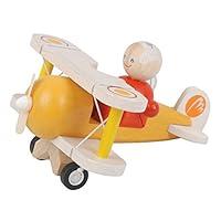 Algopix Similar Product 14 - PlanToys Classic Wood Biplane Airplane