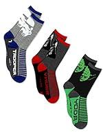 Algopix Similar Product 1 - STAR WARS Boys 3 pack Socks Shoe 410