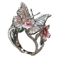 Algopix Similar Product 14 - Setezar Butterfly Flower Ring