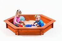 Algopix Similar Product 3 - Hexagon Wooden Sandbox w Seat Boards 