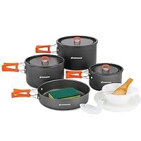 Algopix Similar Product 4 - Odoland 15pcs Camping Cookware