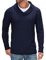 Algopix Similar Product 8 - COOFANDY Mens Shawl Collar Sweaters