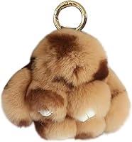 Algopix Similar Product 19 - VASTFLY Fluffy Bunny Keychain Mini