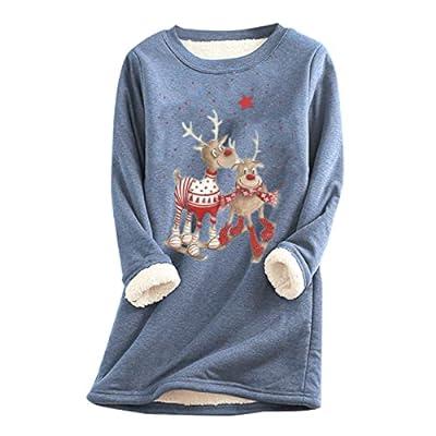 Best Deal for IHGFTRTH Women Autumn And Winter Christmas Print Warm