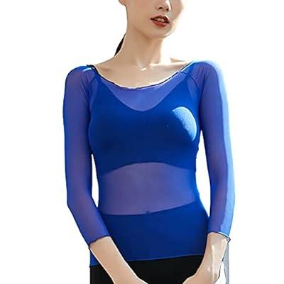 Best Deal for TiaoBug Women's See Through Sheer Mesh Cover Up Shirt