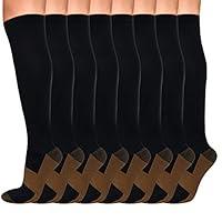 Algopix Similar Product 19 - 8 Pairs Copper Compression Socks for