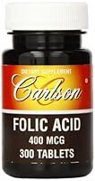 Algopix Similar Product 18 - Carlson Labs Folic Acid 400mcg 300