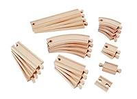 Algopix Similar Product 4 - Hape 24 Pcs Wooden Railway Super