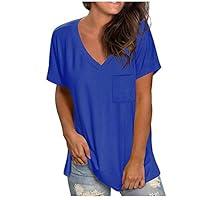 Algopix Similar Product 8 - Hmazy Tops for Women Soild Color V