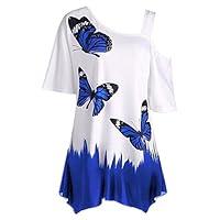 Algopix Similar Product 13 - Ghazzi Women Tops Asymmetric Cold