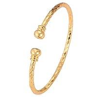 Algopix Similar Product 6 - U7 Simple Cuff Bracelet 18K Gold