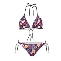 Algopix Similar Product 4 - JEOCODY Purple Polynesian and Flowers