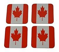 Algopix Similar Product 19 - Canada Flag Drink Coaster Set Gift For