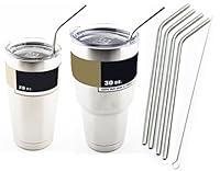 Algopix Similar Product 19 - 4 Bend Stainless Steel Straws Extra