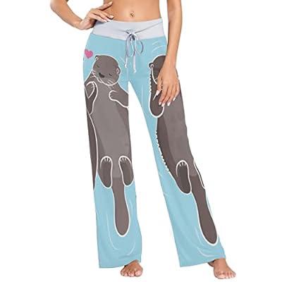 Best Deal for Aflyko Ocean Pajama Pants for Women Otter Couple Valentine