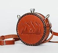 Algopix Similar Product 14 - Round Hip flask in leather case 500 ml